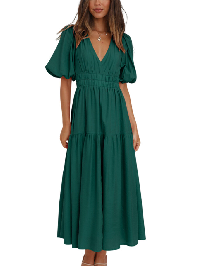 Womens-Summer-Deep-V-Neck-Dress-Green-1.jpg