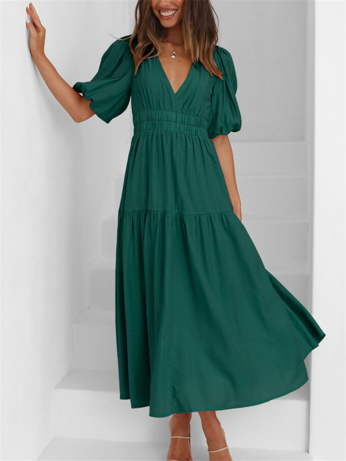 Womens-Summer-Deep-V-Neck-Dress-Green-5.jpg