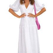 Womens-Summer-Deep-V-Neck-Dress-White-1