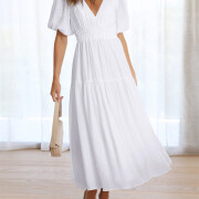 Womens-Summer-Deep-V-Neck-Dress-White-3