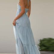 Womens-Summer-Halter-V-Neck-Sleeveless-Long-Dress-Blue-2