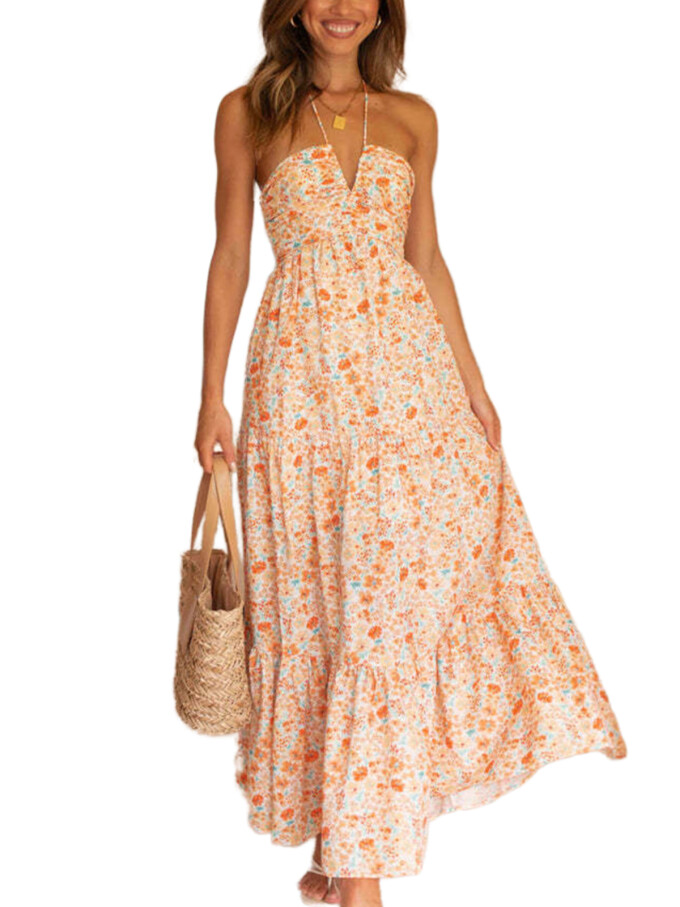 Womens-Summer-Halter-V-Neck-Sleeveless-Long-Dress-Orange-1.jpg