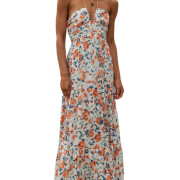 Womens-Summer-Halter-V-Neck-Sleeveless-Long-Dress-Redfloral-1