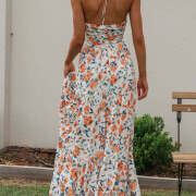 Womens-Summer-Halter-V-Neck-Sleeveless-Long-Dress-Redfloral-3