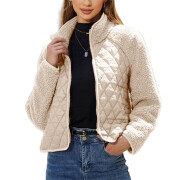 Womens-Fuzzy-Fleece-Jacket-Cropped-Sherpa-Coat-Long-Sleeve-Zipper-Lightweight-Quilted-Outwear-Apricot-1