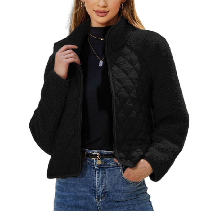 Womens-Fuzzy-Fleece-Jacket-Cropped-Sherpa-Coat-Long-Sleeve-Zipper-Lightweight-Quilted-Outwear-Black-1.jpg