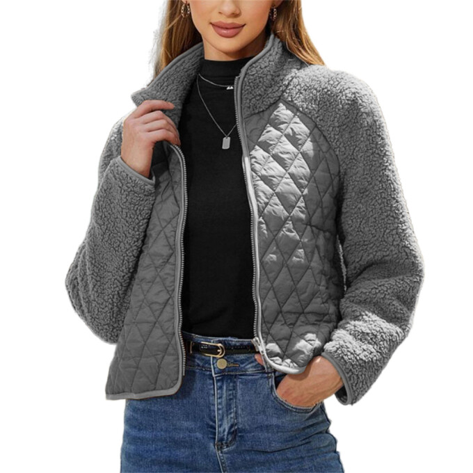 Womens-Fuzzy-Fleece-Jacket-Cropped-Sherpa-Coat-Long-Sleeve-Zipper-Lightweight-Quilted-Outwear-Grey-1.jpg