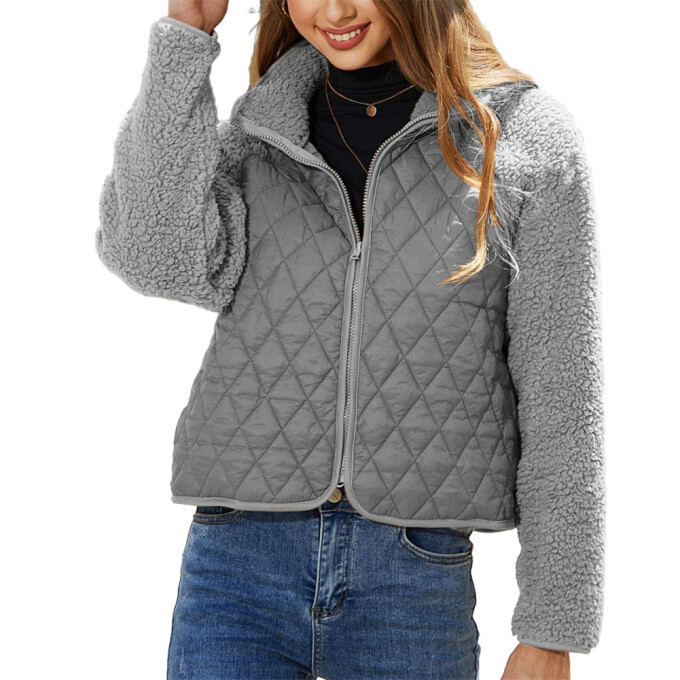 Womens-Fuzzy-Fleece-Jacket-Cropped-Sherpa-Coat-Long-Sleeve-Zipper-Lightweight-Quilted-Outwear-Grey-3.jpg