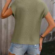 Womens-Sleeveless-Crew-Neck-Sweater-Vest-Armygreen-2