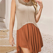 Womens-Summer-Mini-Dress-Lightbrown-3