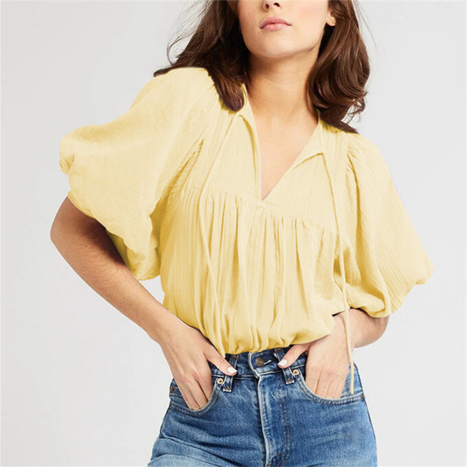 lantern-sleeve-v-neck-top-Yellow-5.jpg