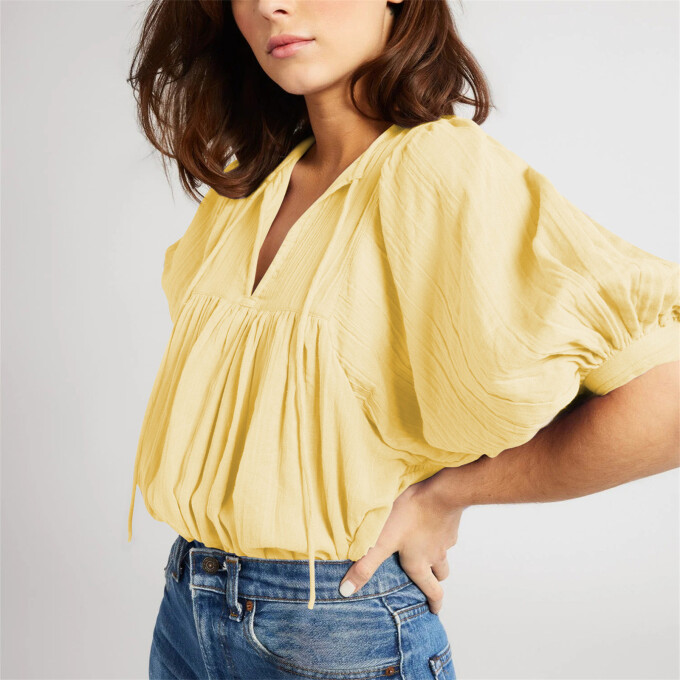 lantern-sleeve-v-neck-top-Yellow-6.jpg