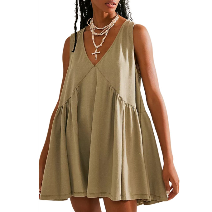 v-neck-mini-dress-Khaki-1.jpg