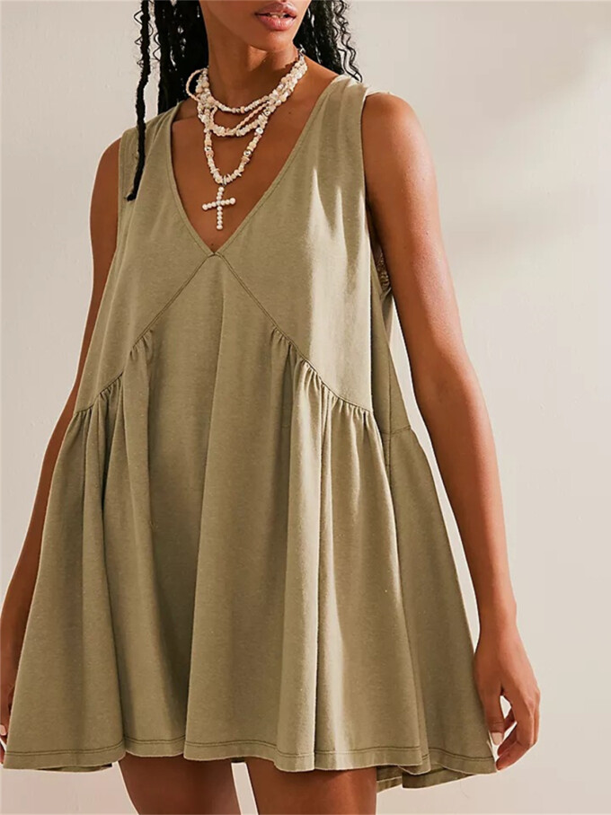 v-neck-mini-dress-Khaki-2.jpg