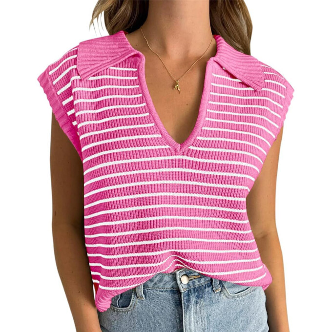 Womens-V-Neck-Sweater-Vest-Rose-Red-1.jpg