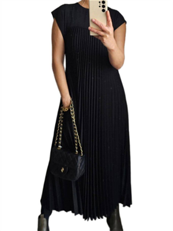 cap-sleeve-pleated-dress-Black-1.jpg