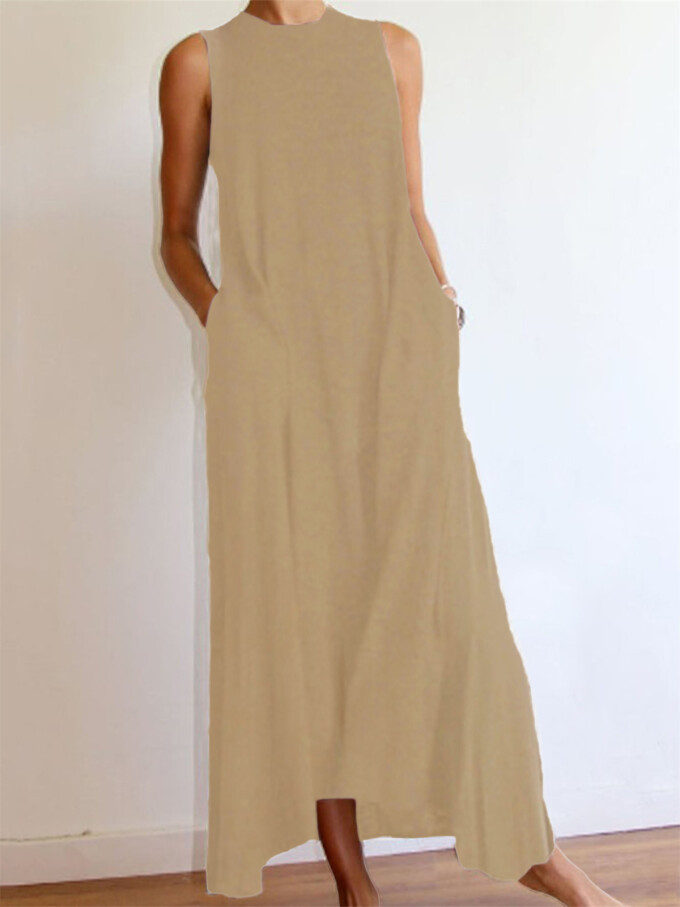 v-neck-tank-dress-Akhaki-2.jpg