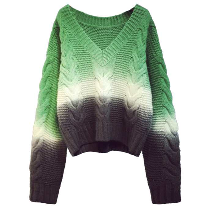 contrast-chunky-pullover-sweater-Green-1.jpg