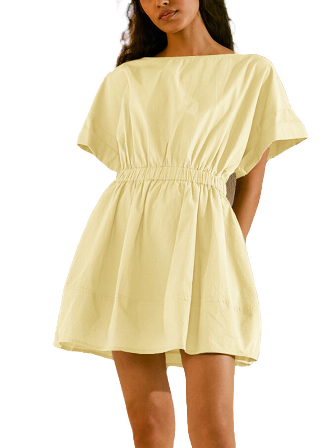 elastic-waist-mini-dress-Yellow-1.jpg