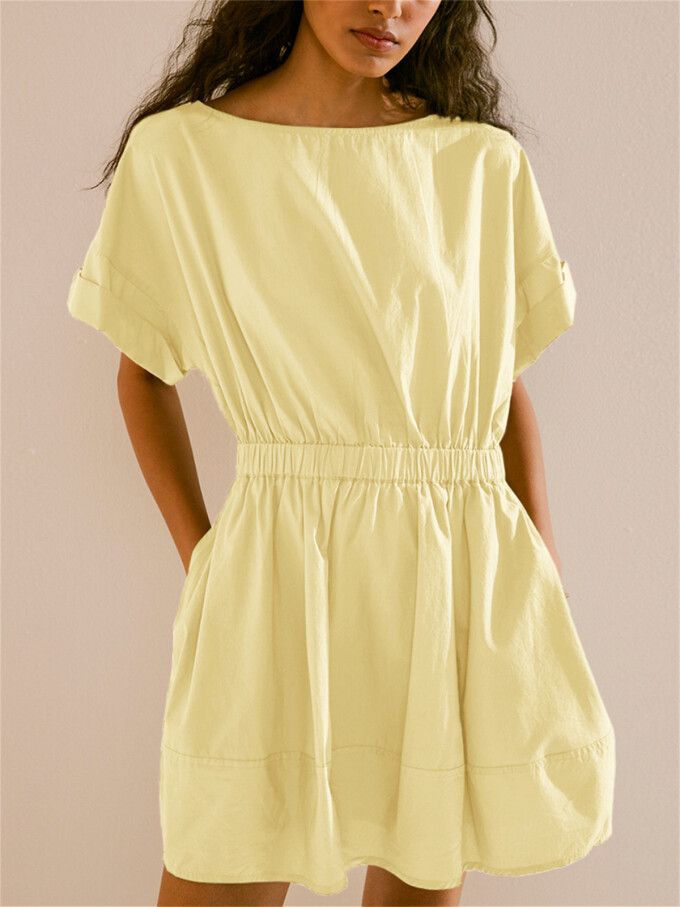 elastic-waist-mini-dress-Yellow-3.jpg