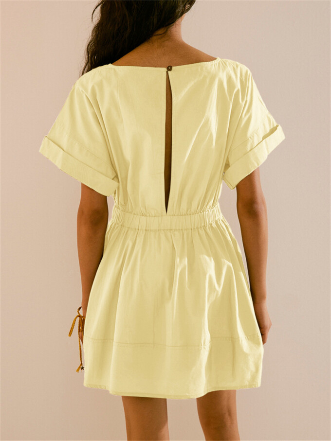 elastic-waist-mini-dress-Yellow-4.jpg