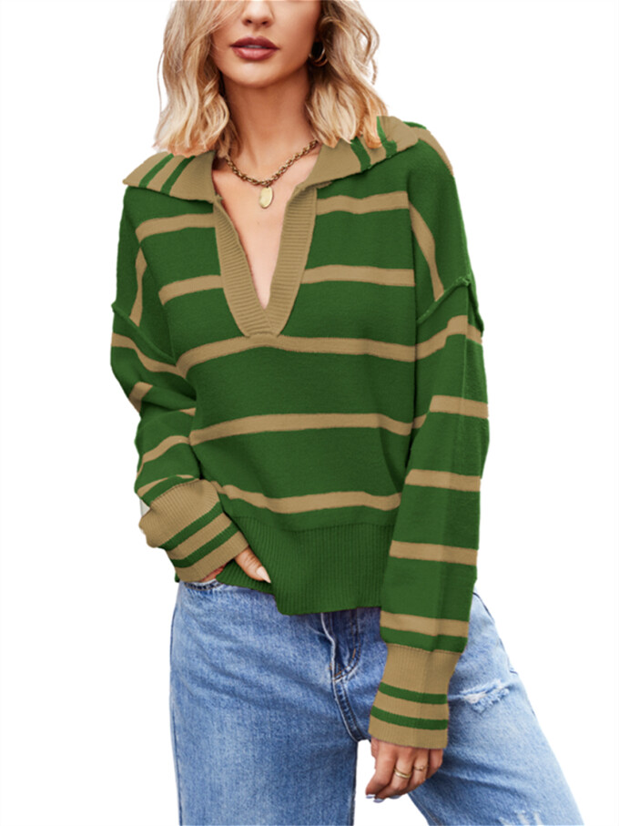 v-neck-sweater-tops-Green-1.jpg