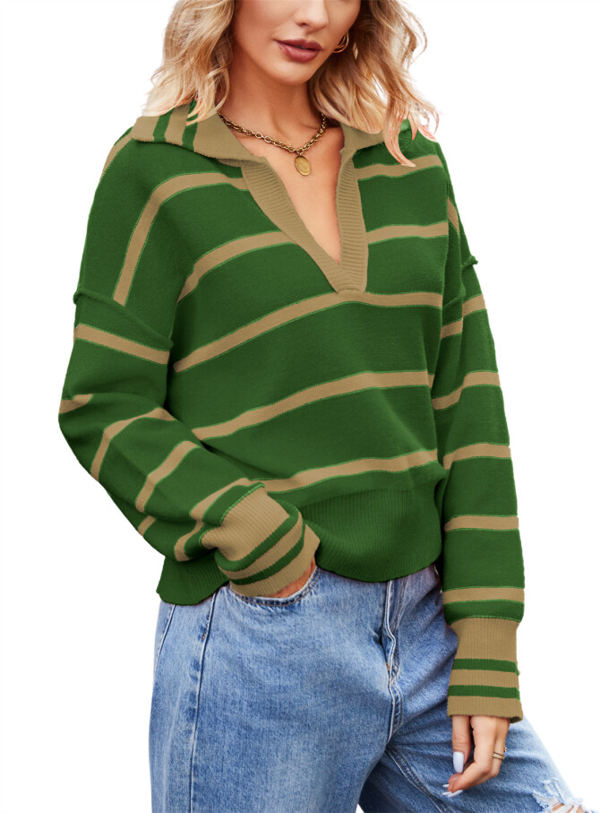 v-neck-sweater-tops-Green-3.jpg