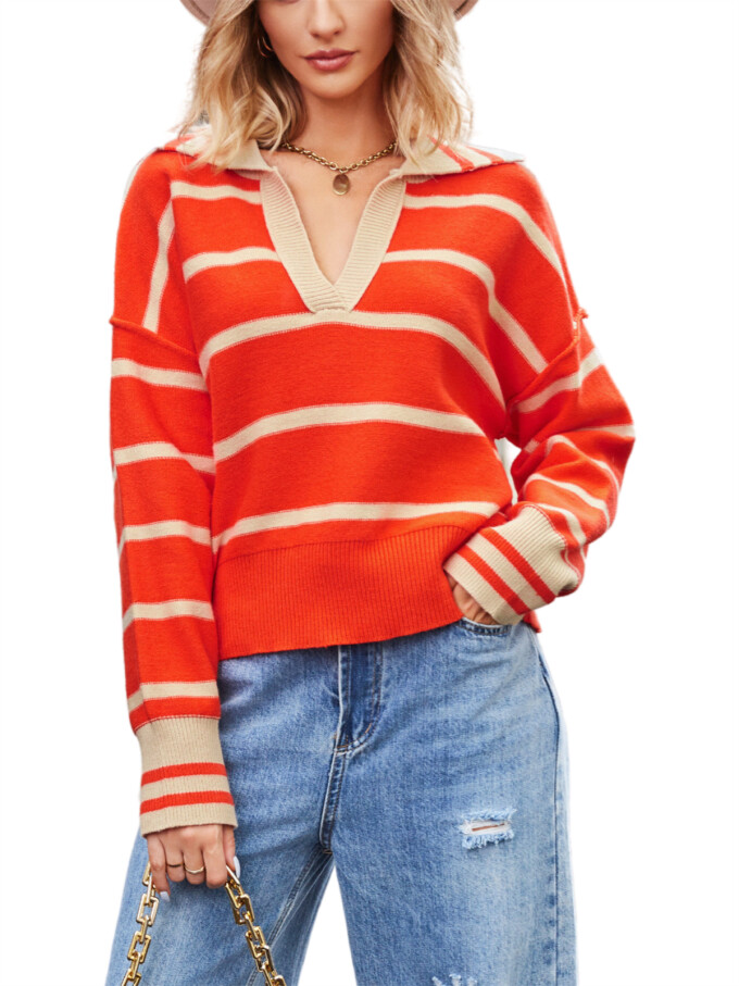 v-neck-sweater-tops-Orange-red-2.jpg