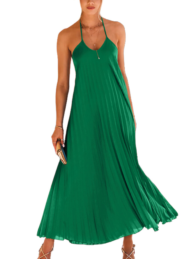 halter-neck-pleated-dress-Green-1.jpg