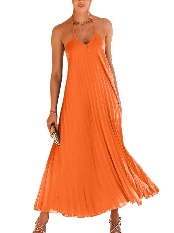 halter-neck-pleated-dress-Orange-1.jpg