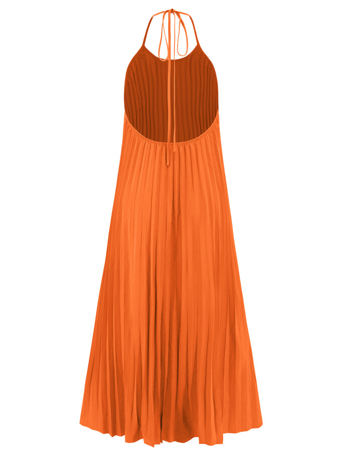 halter-neck-pleated-dress-Orange-6.jpg