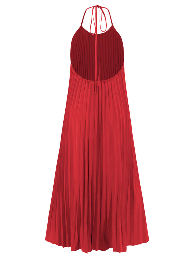 halter-neck-pleated-dress-Red-6.jpg