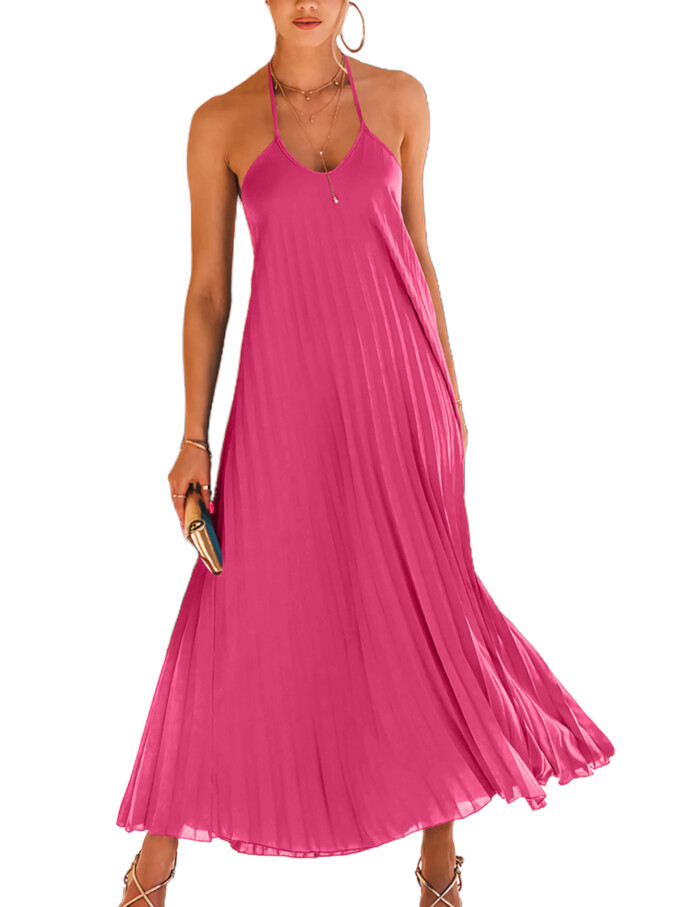 halter-neck-pleated-dress-Rosered-1.jpg