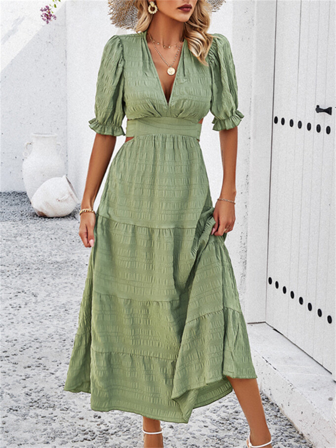 puff-sleeve-flowy-dress-Armygreen-5.jpg