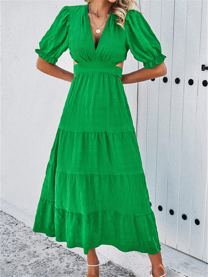 puff-sleeve-flowy-dress-Green-4.jpg