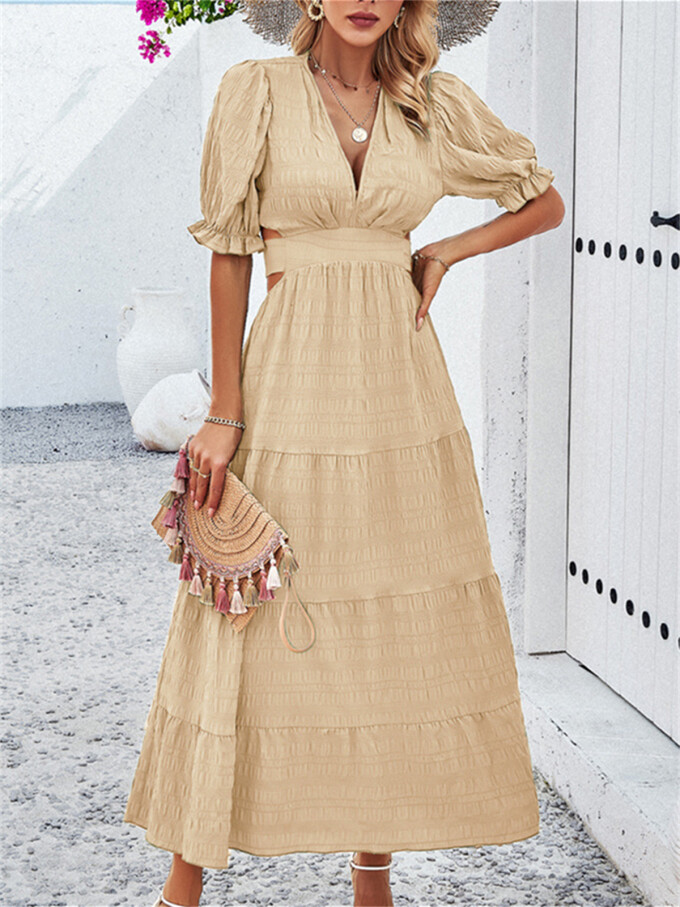 puff-sleeve-flowy-dress-Khaki-3.jpg