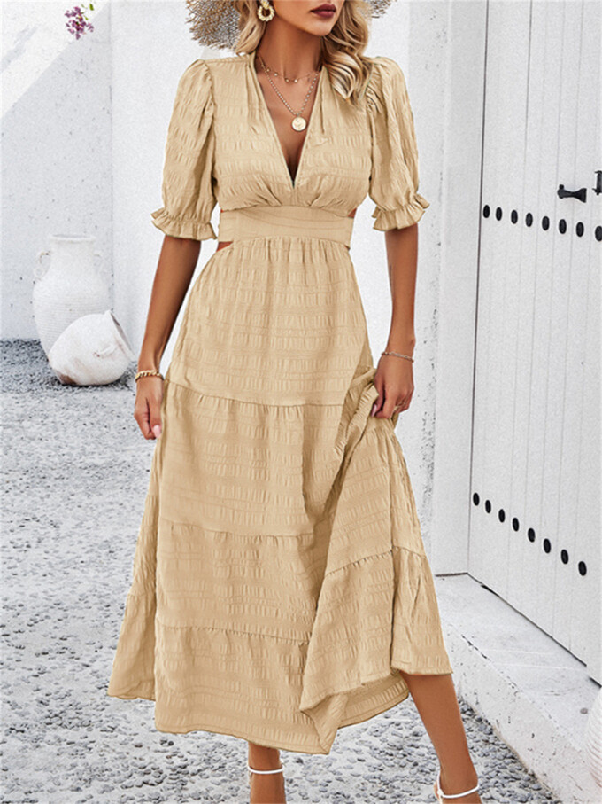 puff-sleeve-flowy-dress-Khaki-4.jpg