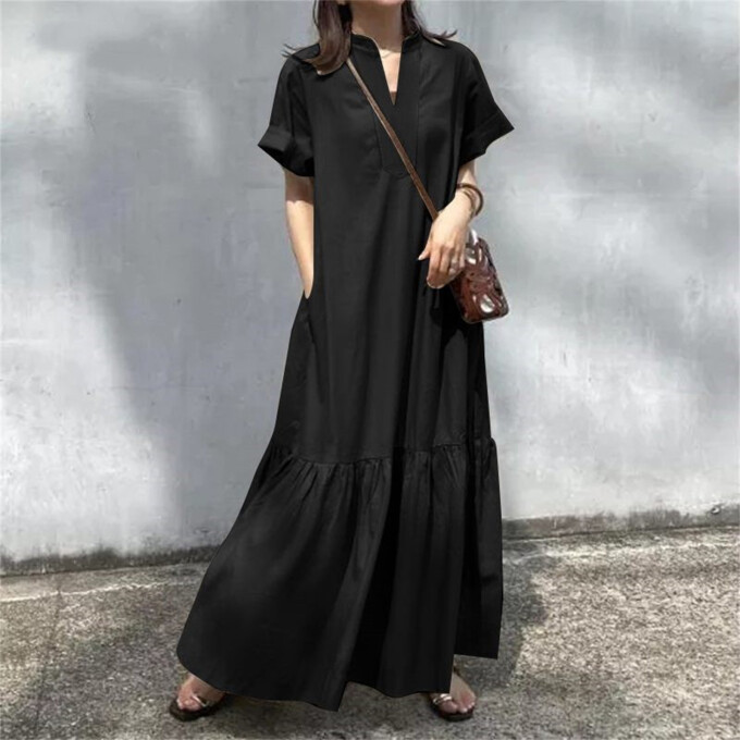 summer-short-sleeve-maxi-dress-Black-2.jpg