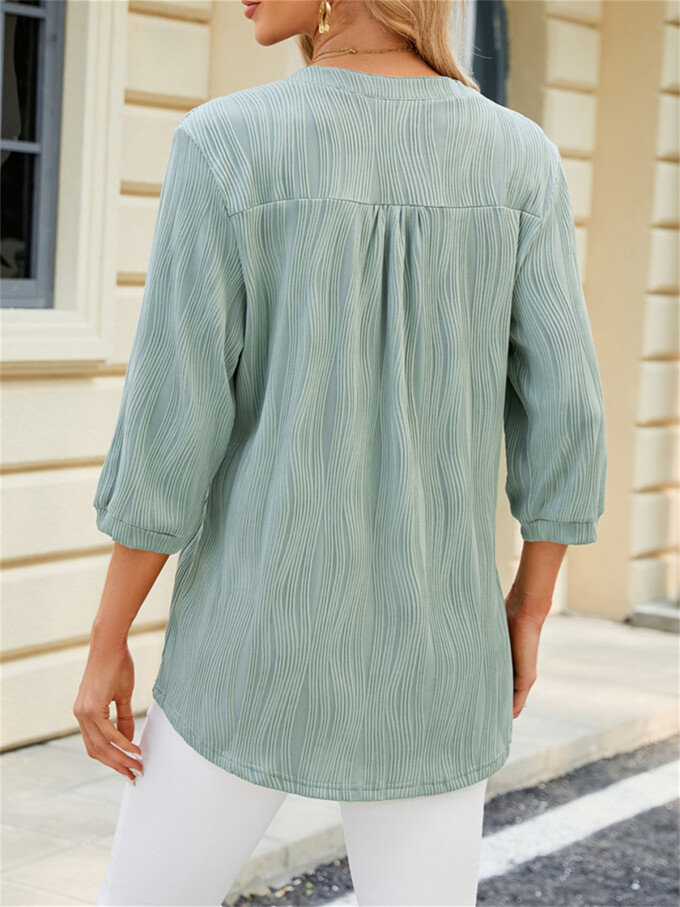 half-sleeve-blouse-Green-2.jpg