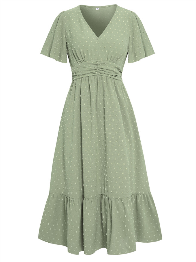 v-neck-ruffled-dress-Green-5.jpg