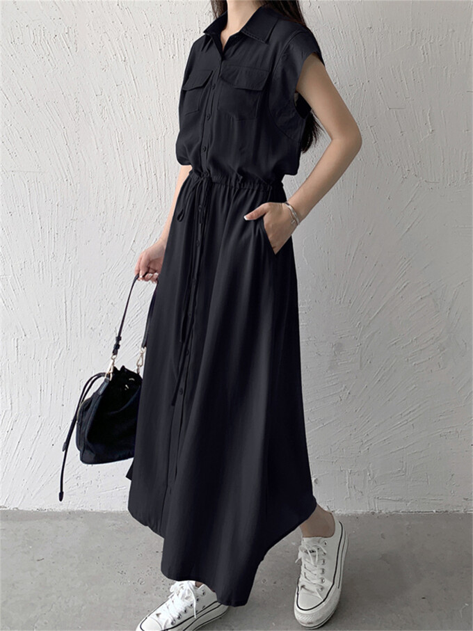 cap-sleeve-shirt-dress-Black-3.jpg