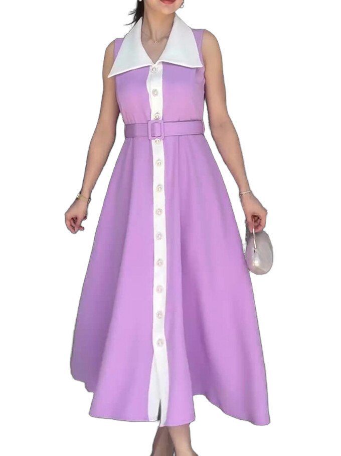 elegant-belted-long-dress-Purple-1.jpg