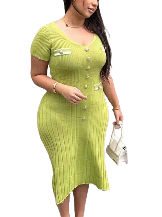 v-neck-bodycon-dress-Grassgreen-1.jpg