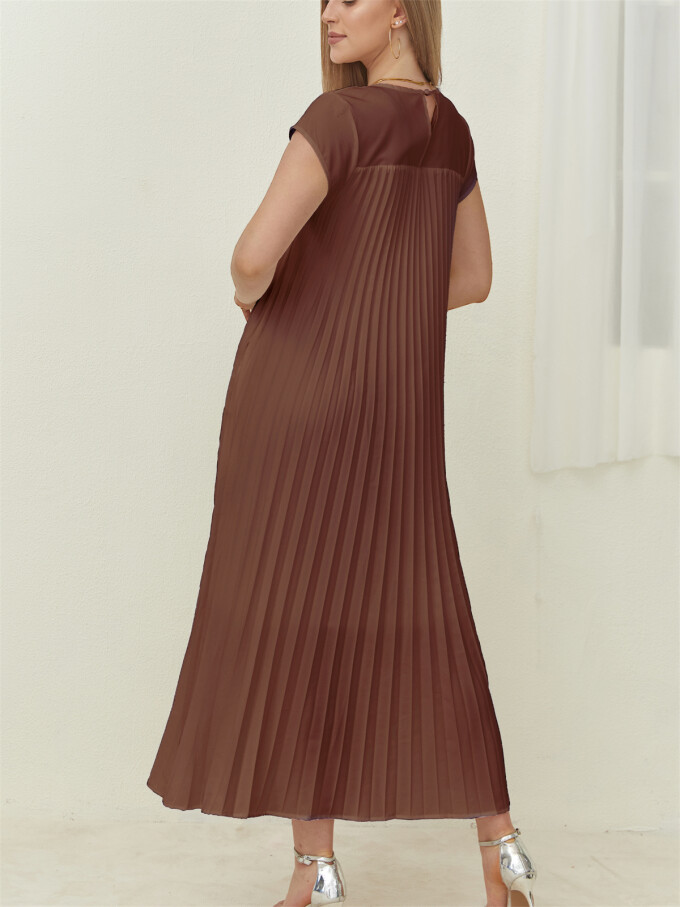 cap-sleeve-pleated-dress-Coffee-2.jpg