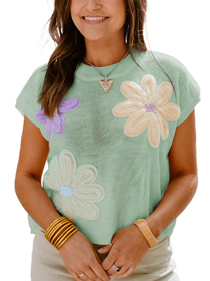 cap-sleeve-flower-sweater-Green-1.jpg