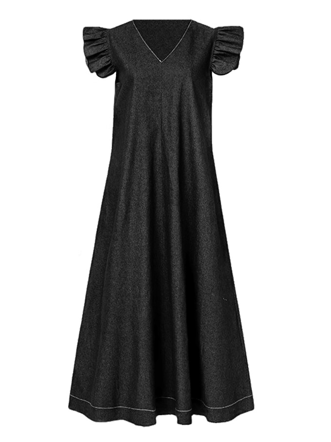 ruffle-sleeve-long-dress-Black-1.jpg