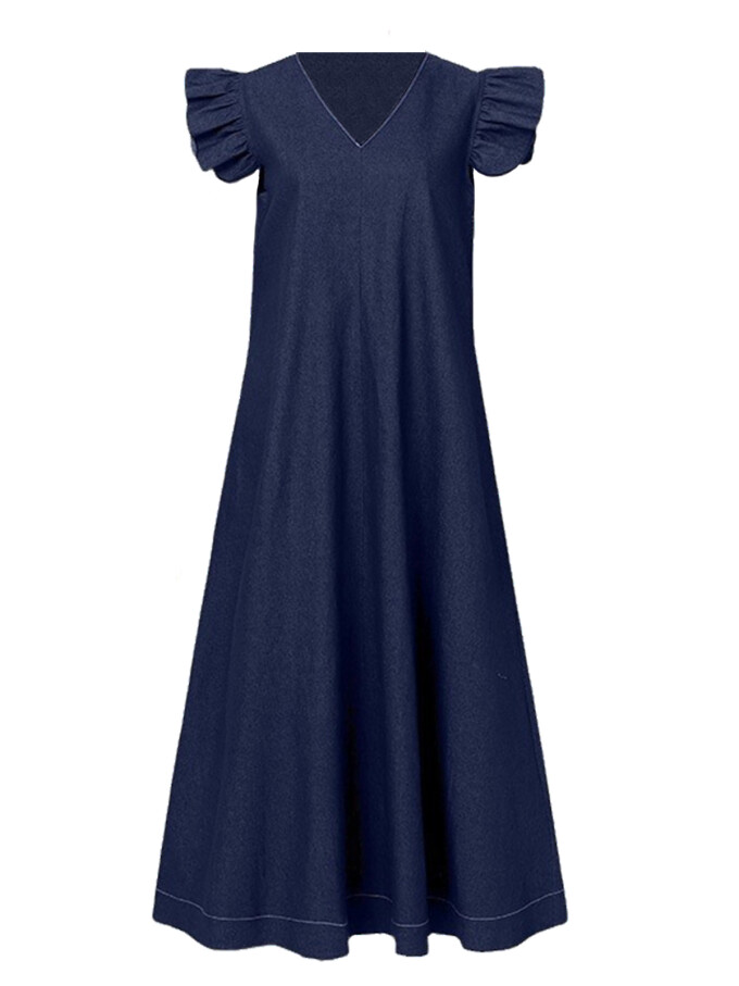 ruffle-sleeve-long-dress-Darkblue-1.jpg