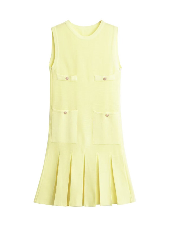 sleeveless-pleated-mini-dress-Yellow-1.jpg