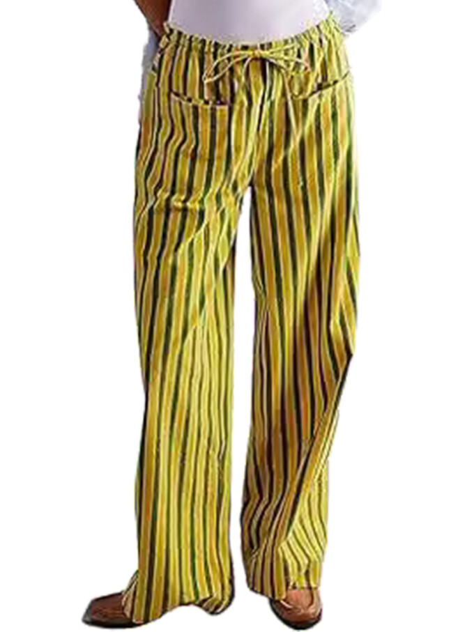 casual-striped-long-pants-Yellow-1.jpg