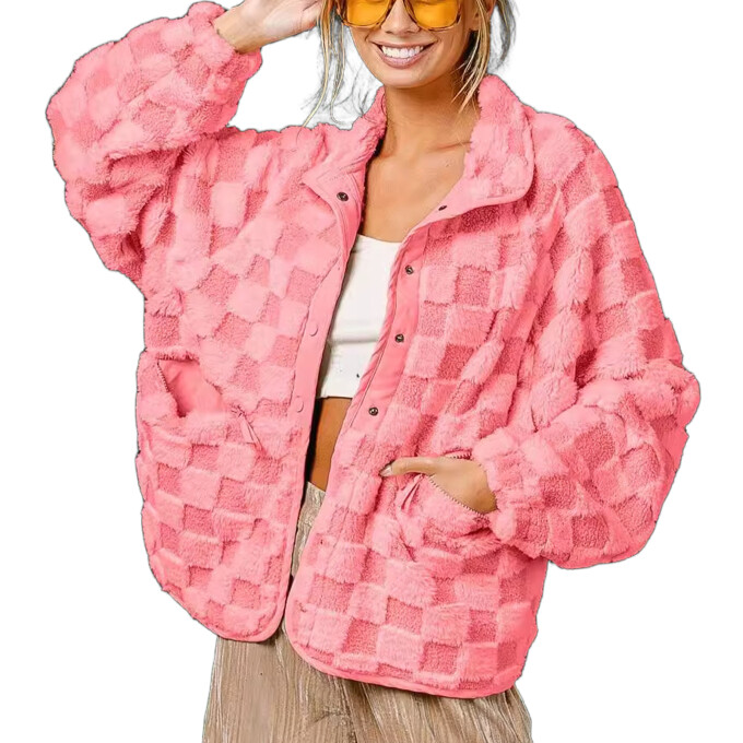 checkered-fleece-jackets-Pink-2.jpg